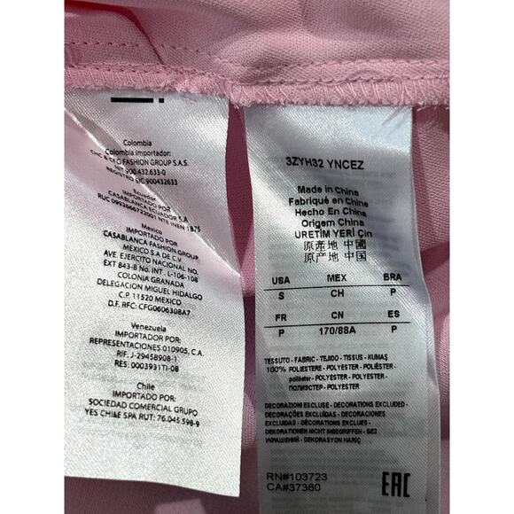 ARMANI EXCHANGE Women's Pink Ruffle Cold Shoulder Top - Picture 6 of 7